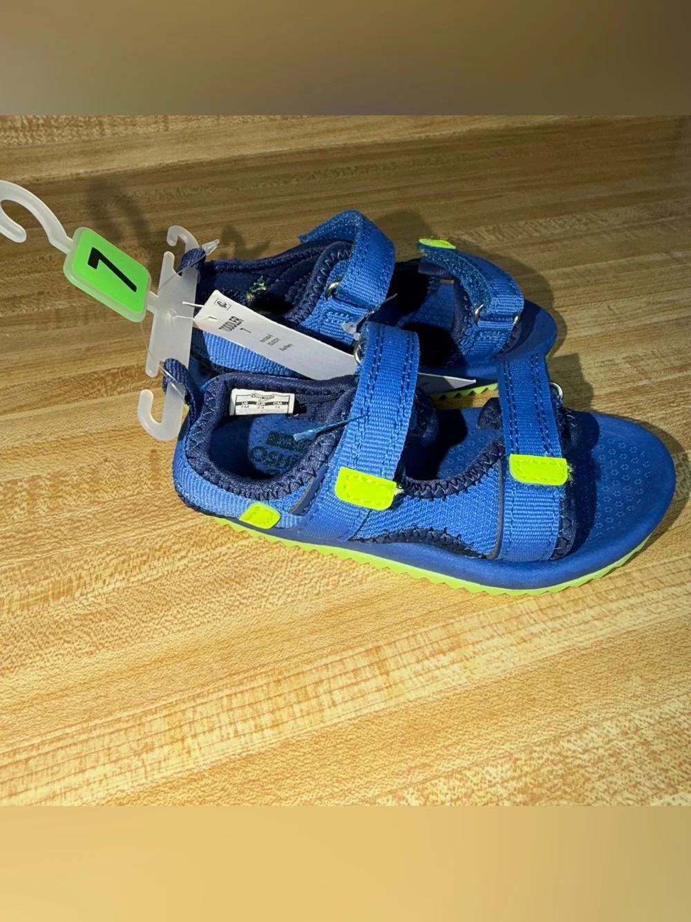 NWT toddler boys size 7 Blue Sport Sandals  beach cute